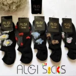 جوراب زیرقوزکی زنانه شیشه ای 5طرح