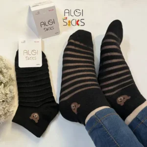 جوراب مچی فانتزی زنانه شیشه ای طرح خرس