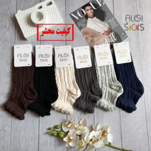 جوراب زنانه مچی طرح برجسته 6رنگ