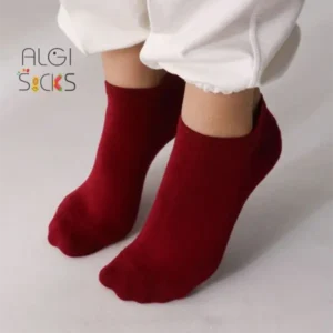 جوراب مچی زنانه  ساده تک رنگ زرشکی ترند