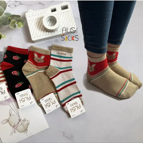 جوراب نیم ساق بچگانه ست خرگوش ۴ طرح